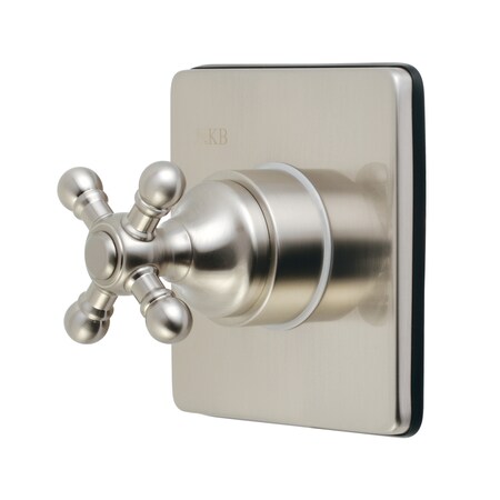 Kingston Brass KS3048BX Three-Way Diverter Valve with Trim Kit, Brushed Nickel